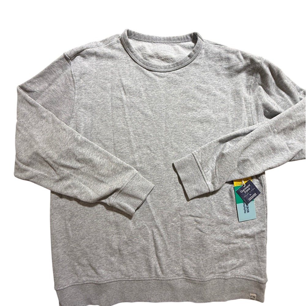 Fair Harbor Crew Neck Sweatshirt‎ Grey Size XL Minimal Everyday Garment Dyed
